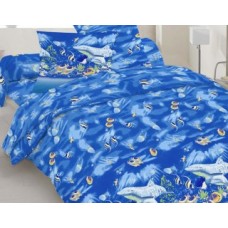 Комплект постельного белья Novita бязь двуспальный 180х215 (10-0192 blue)