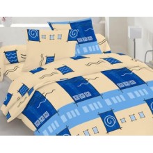 Комплект постельного белья Novita бязь евро 210х220 (502 Blue)