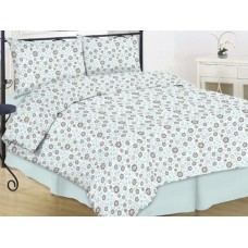 Комплект постельного белья Ecotton фланель двуспальный 180х215 (40-1046 l.blue)