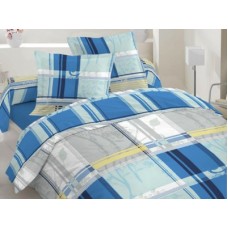 Комплект постельного белья Novita бязь двуспальный 180х215 (30-0247 Blue)