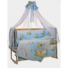 Комплект детского постельного белья Bepino Слоник  95х145 (02-СЛ-Г-580-Т голубой)