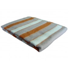 Одеяло VLADI Полоса жаккардовое серо-голубо-терракотовое 170х210 см (220022)