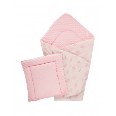 Конверт DOTINEM Minky плюшевый розовый 75х100 см с подушечкой 35х35 см (215610-1)