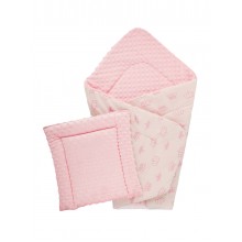 Плед DOTINEM Minky плюшевый розовый 75х85 см с подушечкой 35х35 см (215608-1)