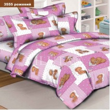 Комплект постельного белья Viluta ранфорс подростковый 143х210 (3555_розовый)