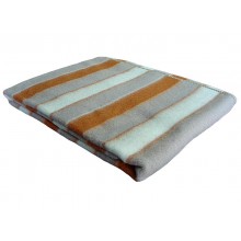 Одеяло VLADI Полоса жаккардовое серо-голубо-терракотовое 140х205 см (22005)