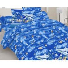 Комплект постельного белья Novita бязь евро 210х220 (202 blue)
