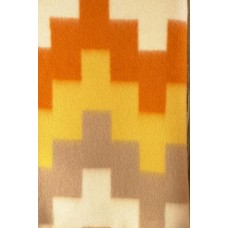 Одеяло VLADI Тетрис жаккардовое бело-терракотово-желто-светло-коричнево-бежевое 170х210 см (220014)