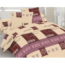 Комплект постельного белья Novita бязь двуспальный 180х215 (40-0462 brown)