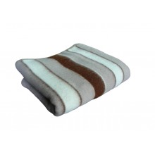 Одеяло VLADI Полоса жаккардовое бело-серо-коричневое 140х205 см (220003)