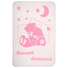 Одеяло VLADI жаккардовое детское Люкс розовое 100х140 см (220308)
