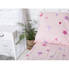 Комплект постельного белья Ecotton бязь Ранфорс детский 110х150 (40-0985 Pink)